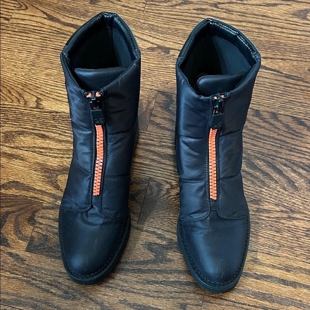 Stylish Black and Orange Women's Snow Boots